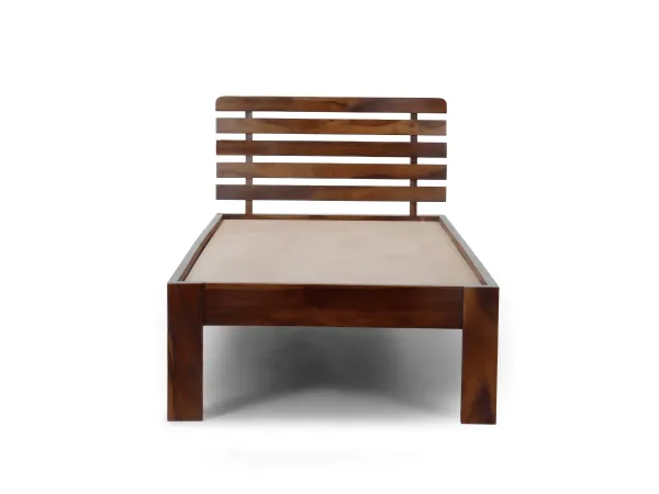 Alexa Solid Wood Single Bed with 4 Inches Mattress ( 78 x 36 Inches)